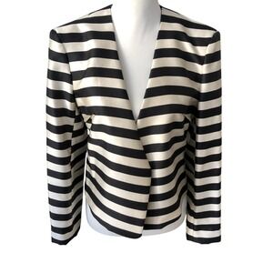 Dolce Vita Anthropologie Women's Open front Macyn Striped Blazer Jacket L